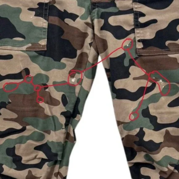 Nili Lotan Cropped French Military Pants Womens Green Camouflage Flat Front Sz 4 - Picture 12 of 12